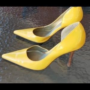 Baker yellow high heels